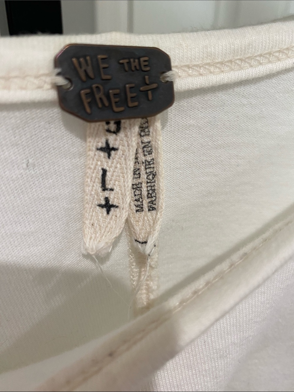 We The Free Cream Off-Shoulder Long Sleeve Top - Picture 2 of 3